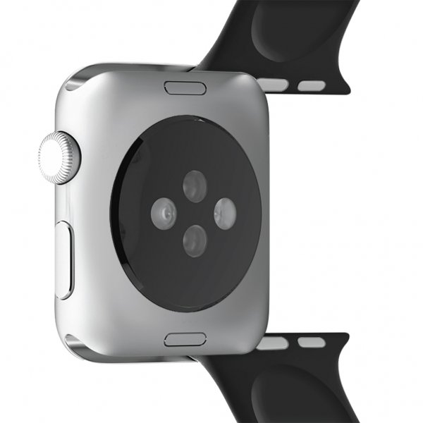 Puro Apple Watch 38/40/41/42mm ranneke ICON Silicone Band musta