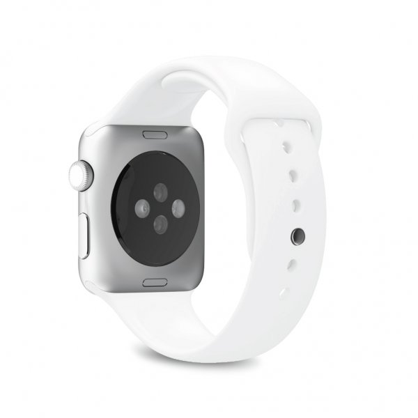 Puro Apple Watch 38/40/41/42mm ranneke ICON silikoniranneke valkoinen