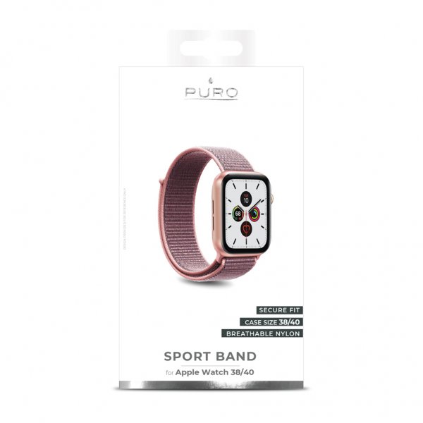 Puro Apple Watch 38/40/41/42mm ranneke Sport Band Rose