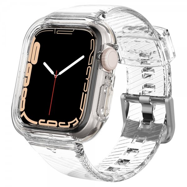 Spigen Apple Watch 40/41mm Kuori ja ranneke, Liquid Crystal Pro Crystal Clear