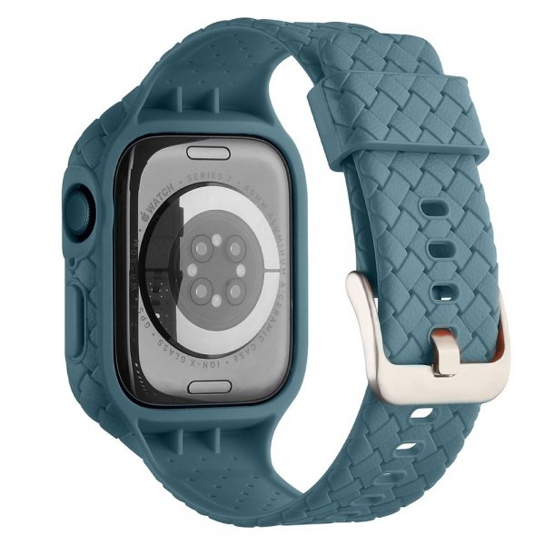 Apple Watch 41mm ranneke, kudottu, sinivihreä