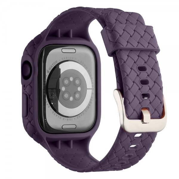 Apple Watch 41mm ranneke, kudottu kuvio, violetti