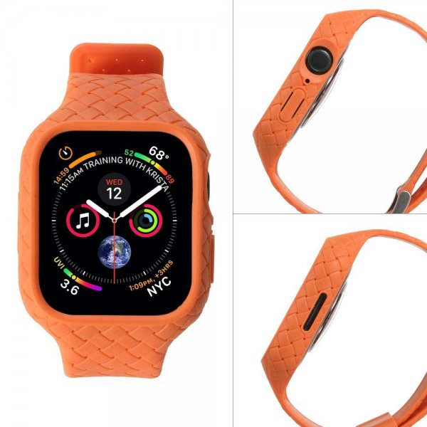 Apple Watch 41mm ranneke, kudottu, oranssi