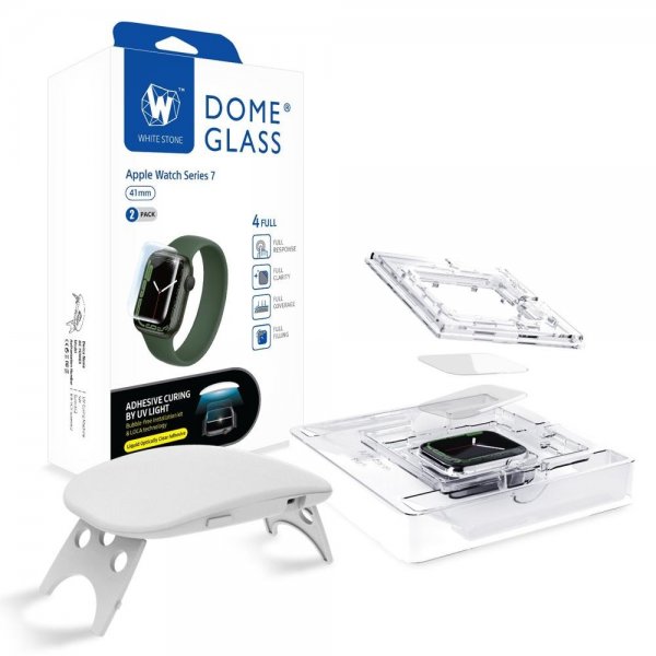 Whitestone Dome Apple Watch 41mm Näytönsuoja Dome Glass 2-pakkaus