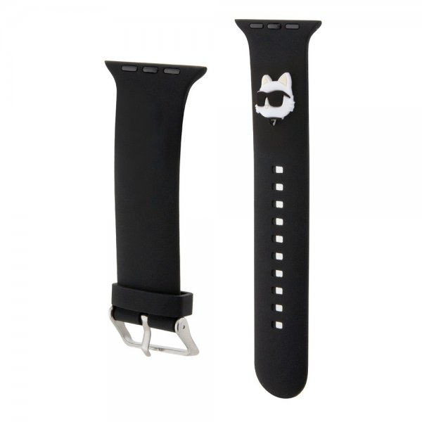 Karl Lagerfeld Apple Watch 44/45/46/Apple Watch Ultra -ranneke Kumi NFT Choupette Musta