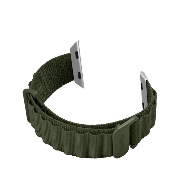 Puro Apple Watch 44/45/46mm/Apple Watch Ultra Extreme Band -ranneke, armeijanvihreä