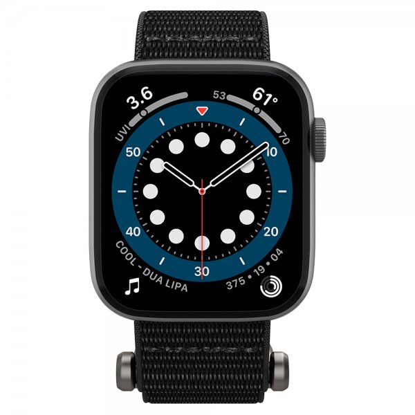 Spigen Apple Watch 44/45/46mm/49mm ranneke DuraPro Flex Musta