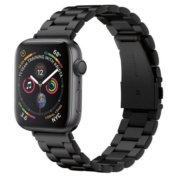 Spigen Apple Watch 42/44/45mm/Apple Watch Ultra -ranneke Modern Fit, musta