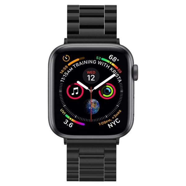 Spigen Apple Watch 42/44/45mm/Apple Watch Ultra -ranneke Modern Fit, musta