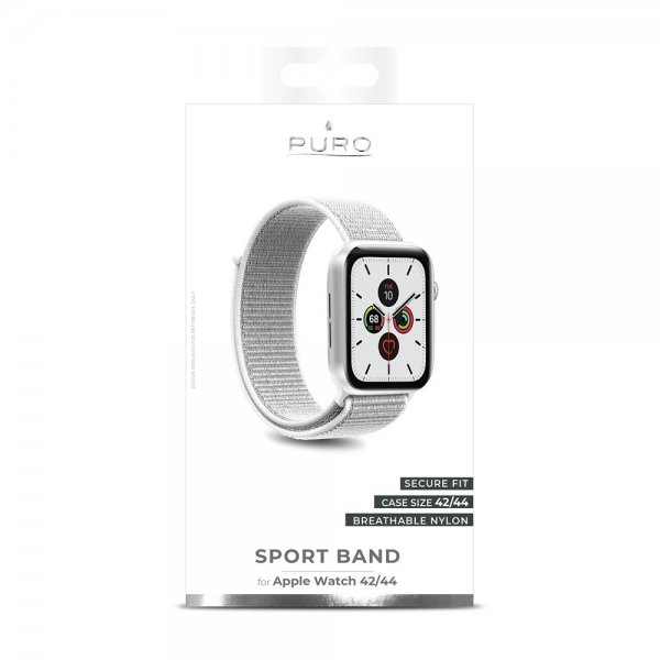Puro Apple Watch 42/44/45mm Urrem Sport Band Vit