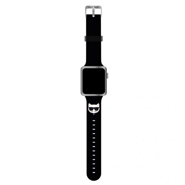 Karl Lagerfeld Apple Watch 42/44/45mm/Apple Watch Ultra -ranneke Choupette Musta