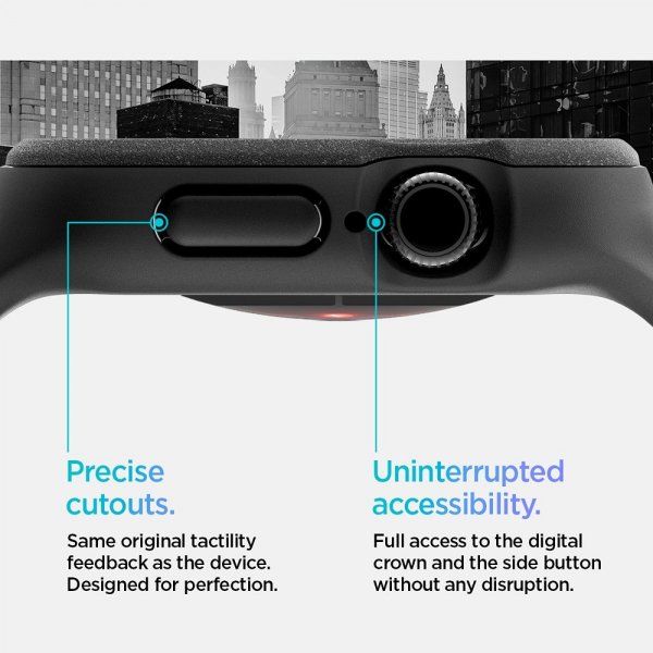 Spigen Apple Watch 42mm (Series 10/11) Ranneke ja Suojakuori Vault Pro Matte Black
