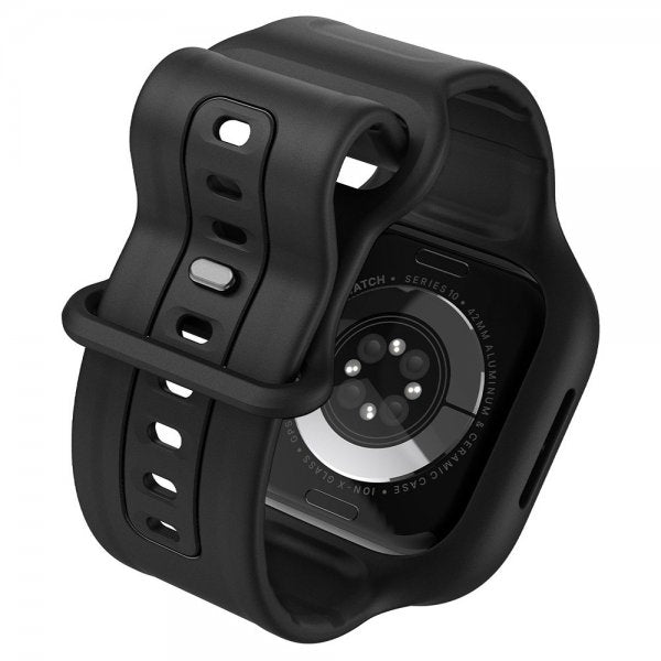Spigen Apple Watch 42mm (Series 10/11) Ranneke ja Suojakuori Vault Pro Matte Black