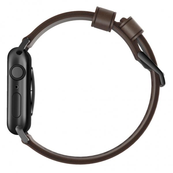 Nomad Apple Watch 44/45/46mm/Apple Watch Ultra ranneke Modern Band Black Hardware Rustic Brown