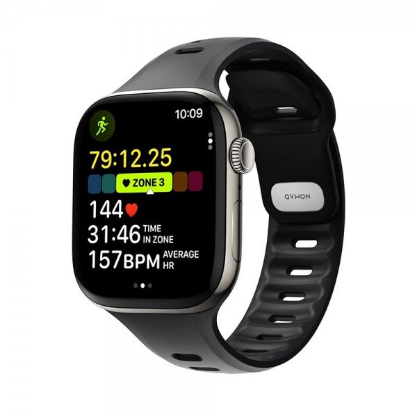 Nomad Apple Watch 44/45/46mm ranneke Tempo Band, musta