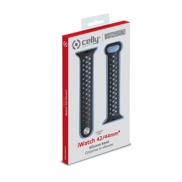 Celly Apple Watch 44/45/46mm ranneke, musta