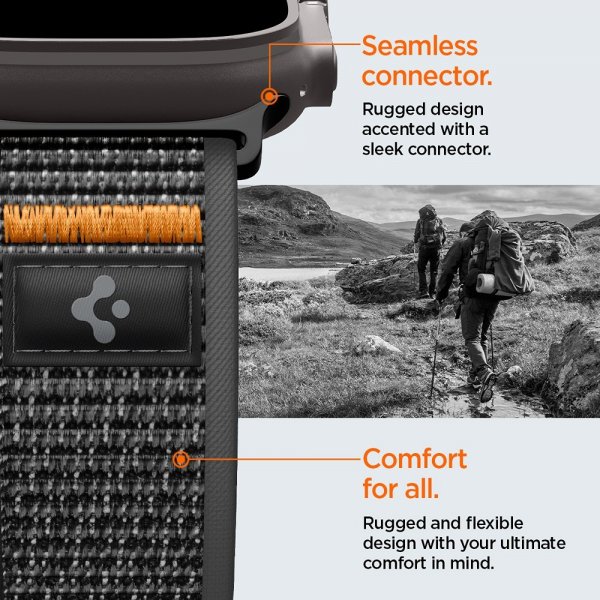 Spigen Apple Watch 44/45/46mm/Ultra 49mm ranneke Athlex Air 2 Active Black Orange