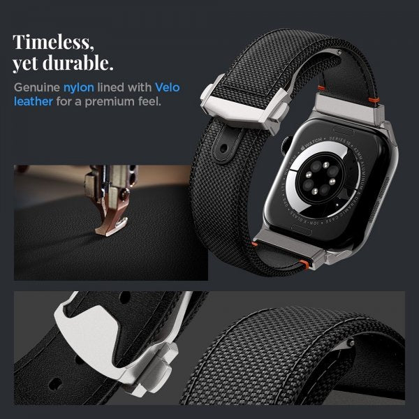 Spigen Apple Watch 44/45/46mm/Ultra 49mm ranneke Classic Fit Musta