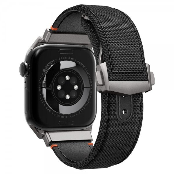 Spigen Apple Watch 44/45/46mm/Ultra 49mm ranneke Classic Fit Musta