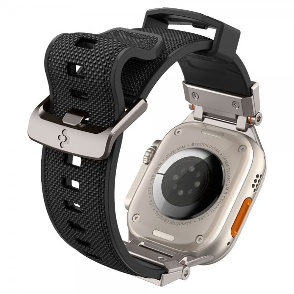 Spigen Apple Watch 44/45/46/49mm ranneke DuraPro Armor Musta