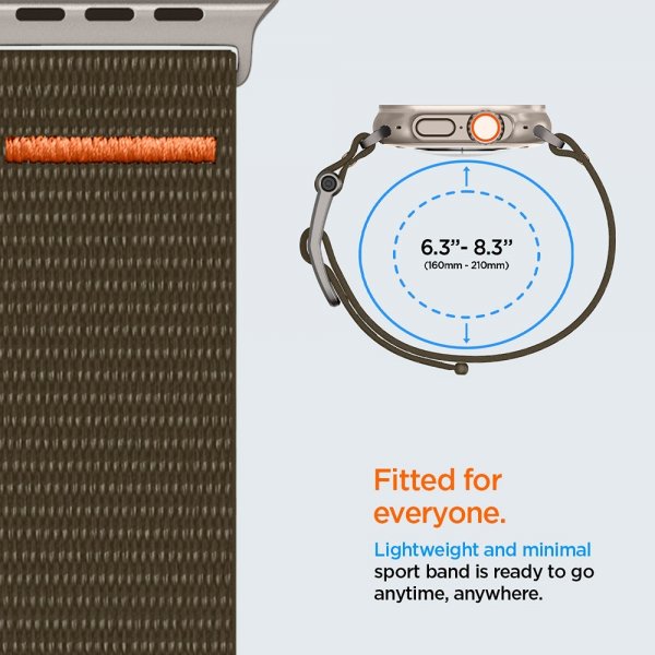 Spigen Apple Watch 44/45/46mm/Ultra 49mm ranneke DuraPro Flex Khaki