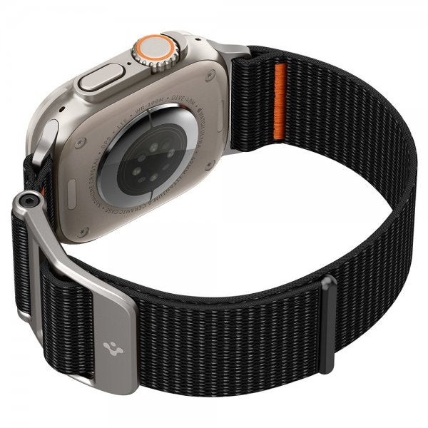 Spigen Apple Watch 44/45/46mm/Ultra 49mm ranneke DuraPro Flex Musta