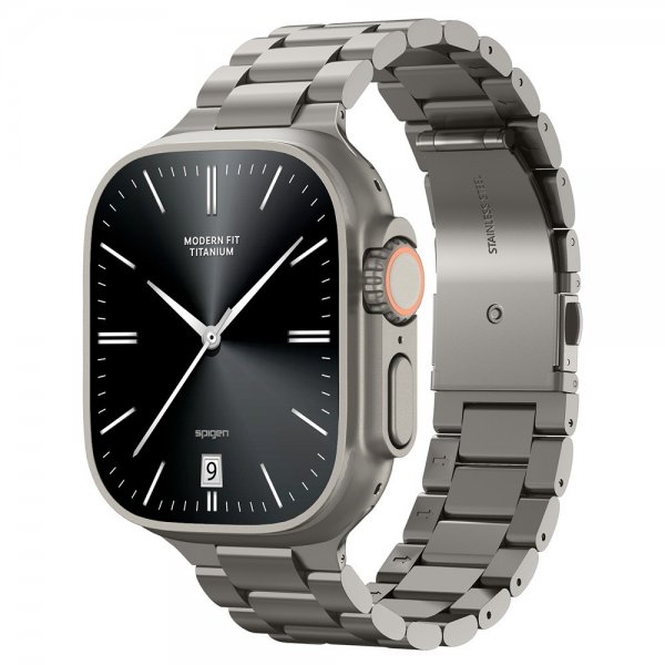 Spigen Apple Watch 44/45/46mm/Ultra 49mm ranneke Modern Fit titaani Natural Titanium