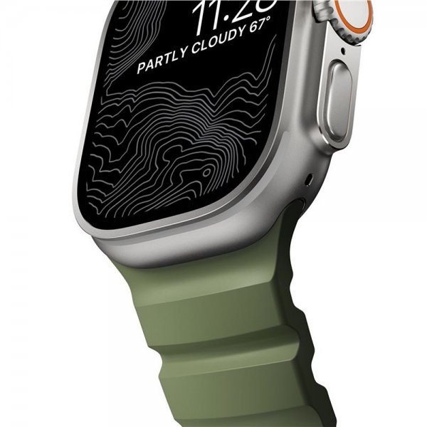 Nomad Apple Watch 44/45/46mm/Ultra 49mm ranneke Rocky Point Natural Forest