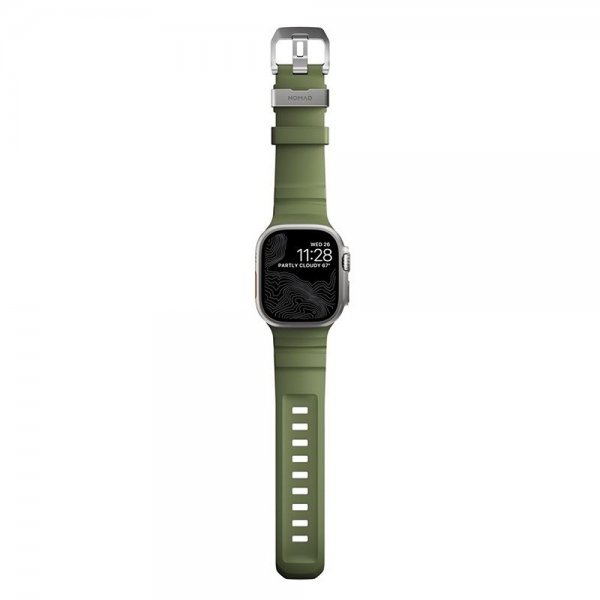 Nomad Apple Watch 44/45/46mm/Ultra 49mm ranneke Rocky Point Natural Forest
