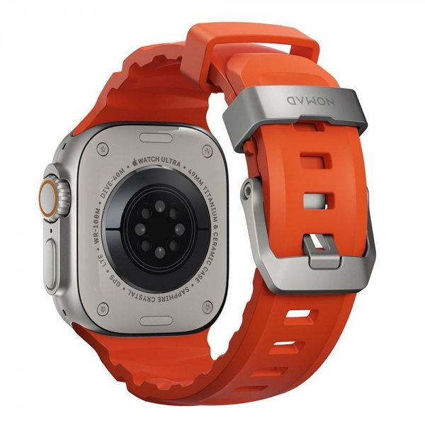 Nomad Apple Watch 44/45/46mm/Ultra 49mm ranneke Rocky Point Natural Magma