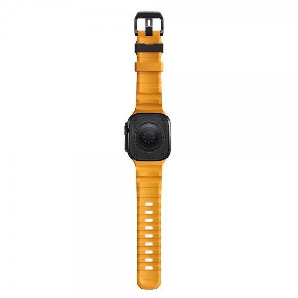 Nomad Apple Watch 44/45/46mm/Ultra 49mm ranneke Rocky Point, musta, aurinko
