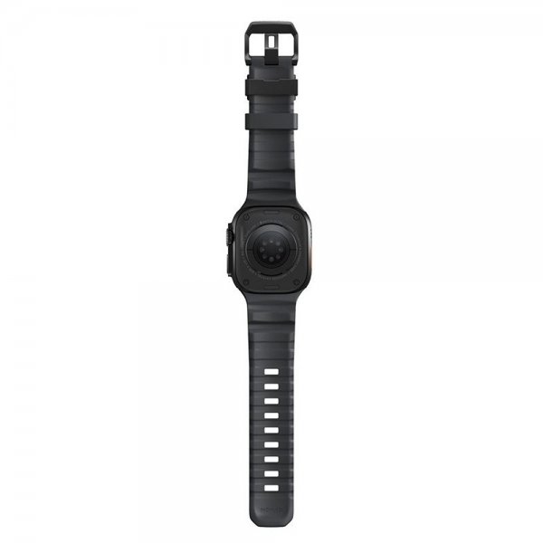 Nomad Apple Watch 44/45/46mm/Ultra 49mm ranneke Rocky Point, musta Storm