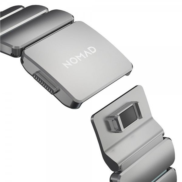 Nomad Apple Watch 44/45/46mm/Ultra 49mm ranneke Stratos Band Natural Icy Blue Glow