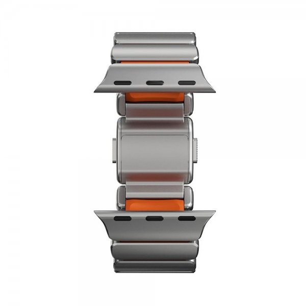 Nomad Apple Watch 44/45/46mm/Ultra 49mm ranneke Stratos Band Natural Ultra Orange