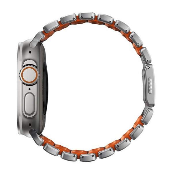 Nomad Apple Watch 44/45/46mm/Ultra 49mm ranneke Stratos Band Natural Ultra Orange