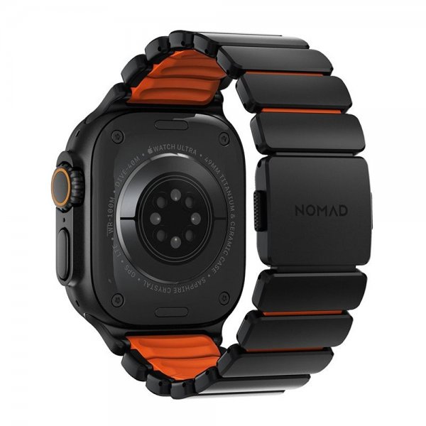 Nomad Apple Watch 44/45/46mm/Ultra 49mm ranneke Stratos Band, musta