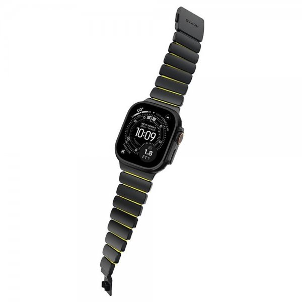 Nomad Apple Watch 44/45/46mm/Ultra 49mm ranneke Stratos Band Musta Volt