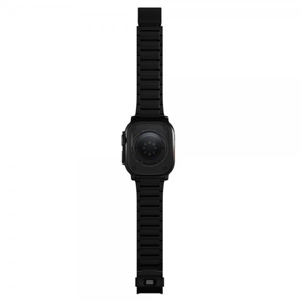 Nomad Apple Watch 44/45/46mm/Ultra 49mm ranneke Titanium Band musta