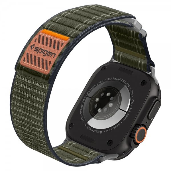 Spigen Apple Watch 44/45/46mm/Ultra 49mm ranneke WBF0 vihreä
