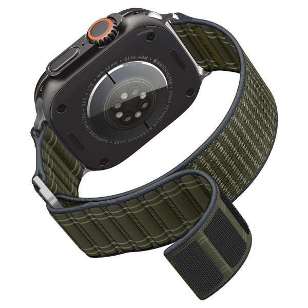 Spigen Apple Watch 44/45/46mm/Ultra 49mm ranneke WBF0 vihreä