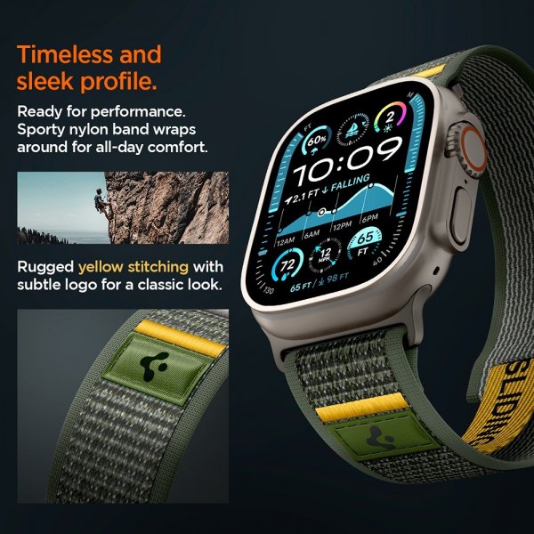Spigen Apple Watch 44/45/46mm/Ultra 49mm ranneke Athlex Air Active Green
