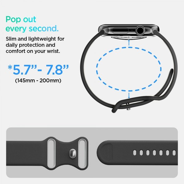 Spigen Apple Watch 44/45/46mm/Ultra 49mm ranneke Nano Pop Black Sesame