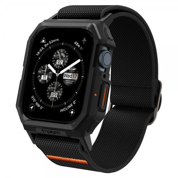 Spigen Apple Watch 45mm ranneke ja kuori Lite Fit Pro Matte Black