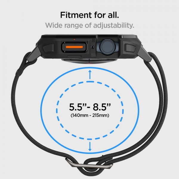 Spigen Apple Watch 45mm ranneke ja kuori Lite Fit Pro Matte Black