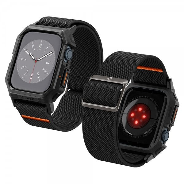Spigen Apple Watch 45mm ranneke ja kuori Lite Fit Pro Matte Black