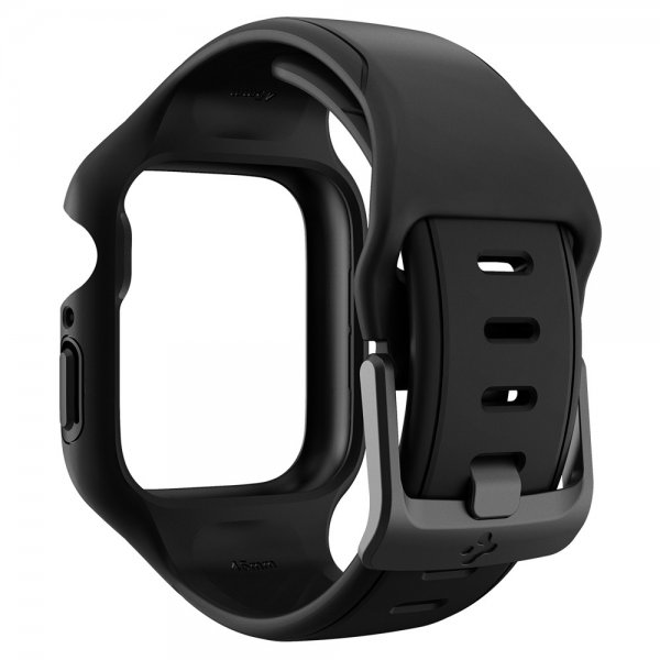 Spigen Apple Watch 45 mm kuori ja ranneke Liquid Air Pro, musta