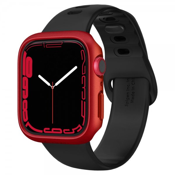 Spigen Apple Watch 45mm Thin Fit Metallic Red -suojakuori
