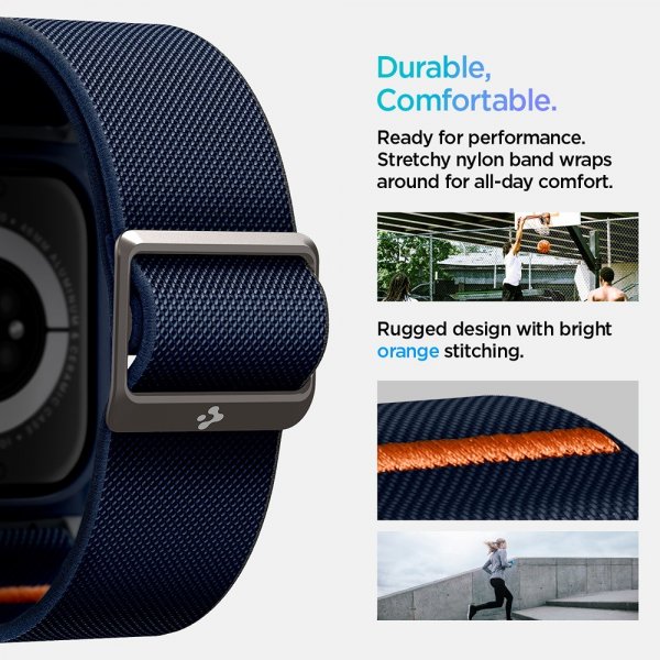 Spigen Apple Watch 46mm (Series 10/11) ranneke ja suojakotelo Lite Fit Pro Navy Blue