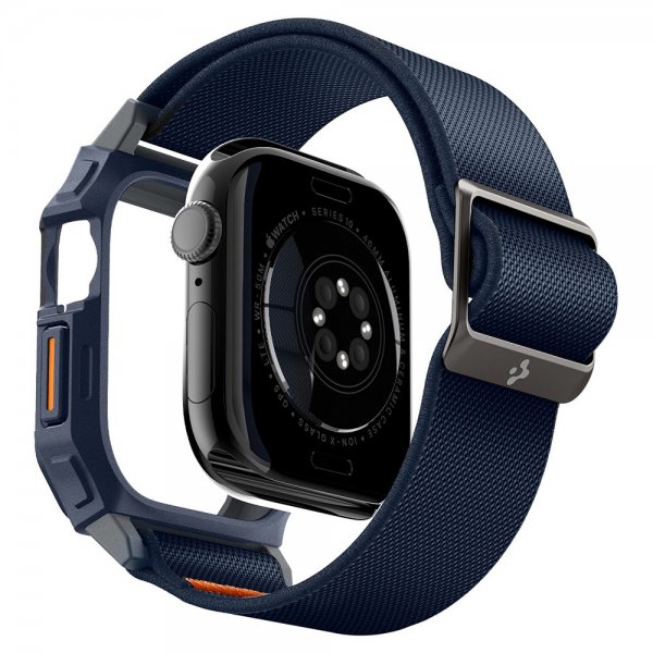 Spigen Apple Watch 46mm (Series 10/11) ranneke ja suojakotelo Lite Fit Pro Navy Blue