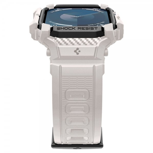 Spigen Apple Watch 46mm (Series 10/11) ranneke ja suojakuori Rugged Armor Pro Dune Beige